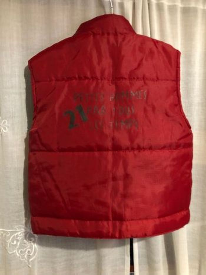 Blouson sans manche rouge 12 mois - photo numéro 3