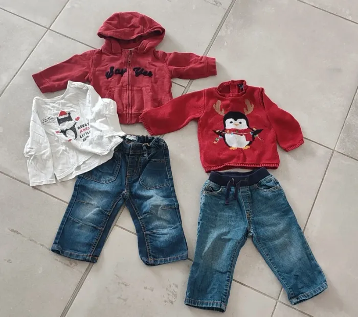 2 tenues automne/hiver taille 12 mois - Très bon état