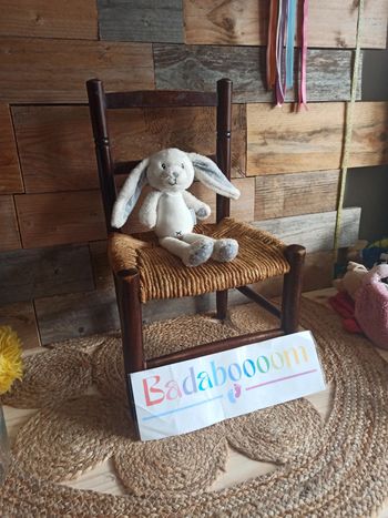 peluche doudou lapin little dutch adventure bleu tbe