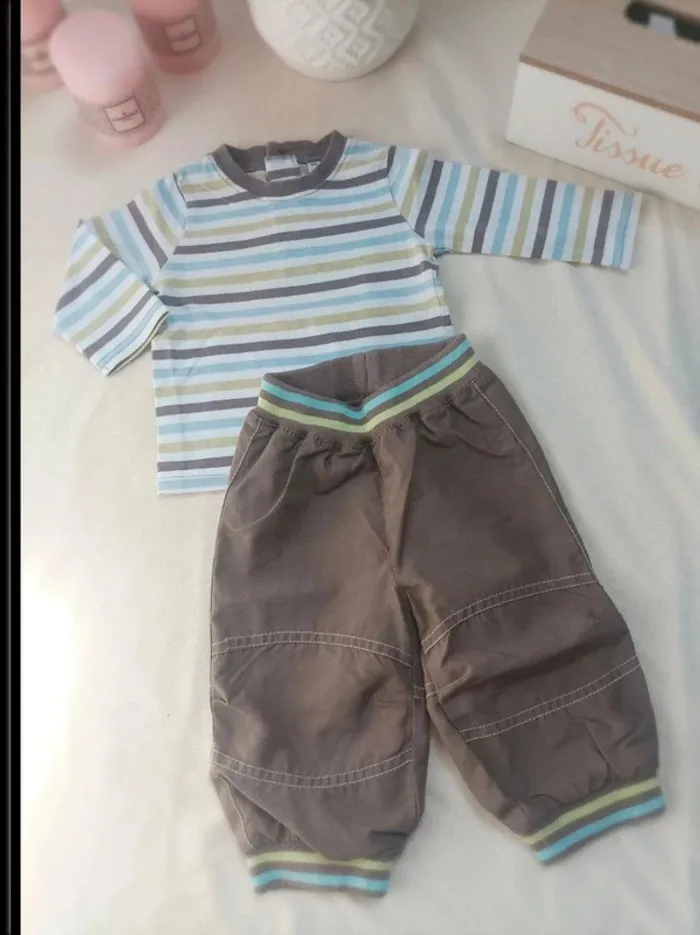 Ensemble tee-shirt manches longues et jogging garçon 6 mois
