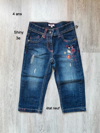 Pantacokrt jean shiny 4 ans