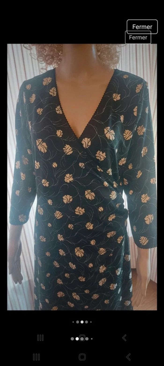 Jolie Robe noire et blanche King Louie taille L - photo numéro 2