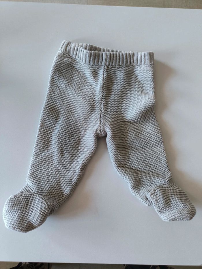 Pantalon avec pied hiver gris 6 mois
