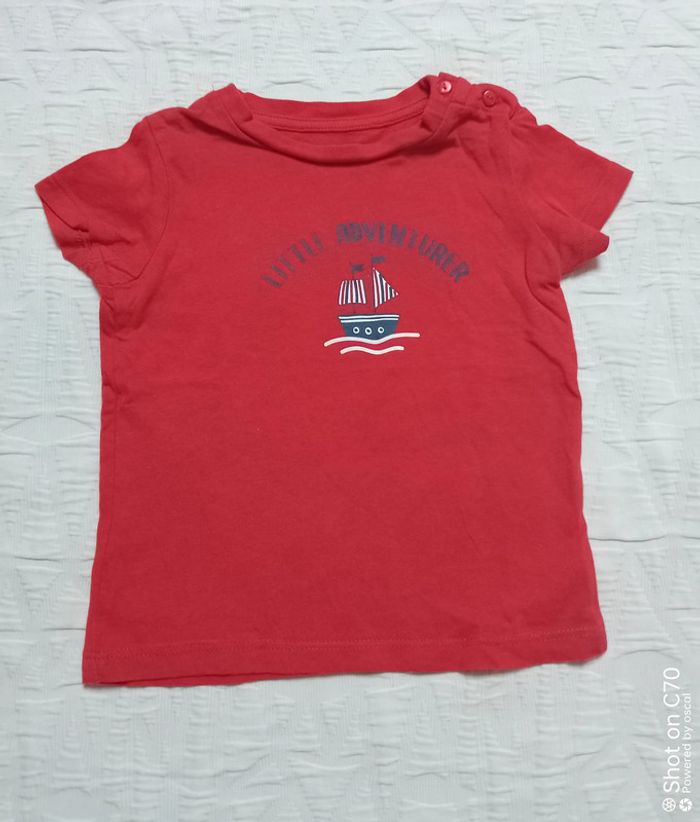 In extenso t shirt manches courtes rouge