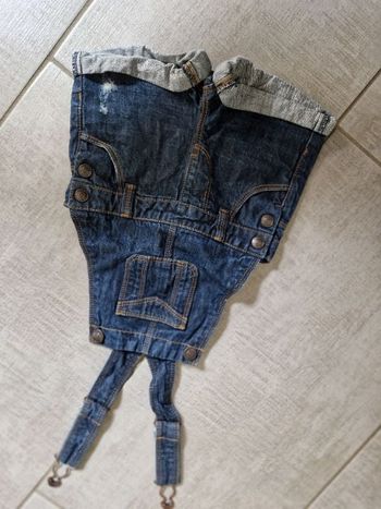 Salopette en jeans courte 4 ans