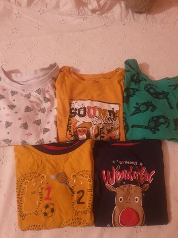Lot de 5 t-shirt manches longues