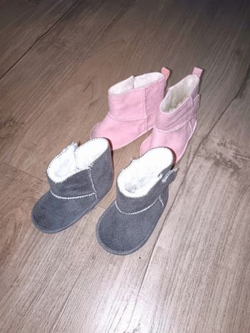 Chaussons/ bottes fourrées T.17