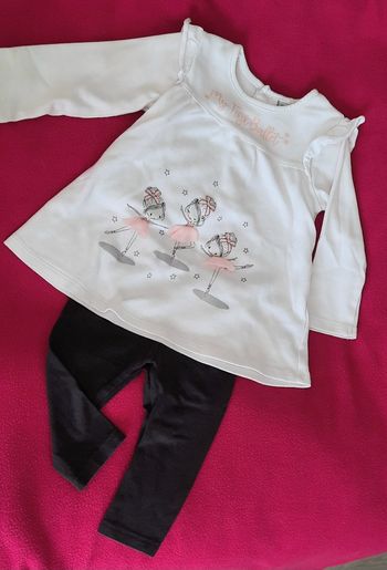 Ensemble robe leeging petite danseuse 12 mois