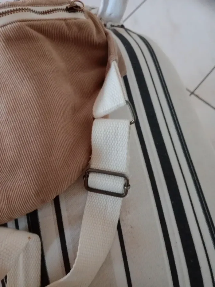 Banane velours marron et beige grande qualité - photo numéro 8