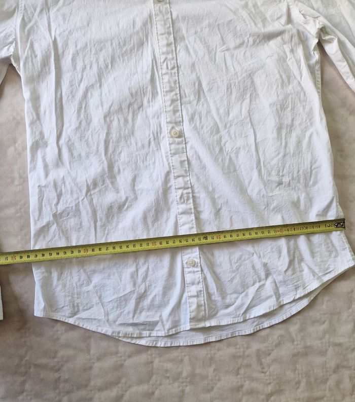 Chemise  manches longues  , homme  , Tommy Hilfiger  , blanche , taille L , Slim - photo numéro 6