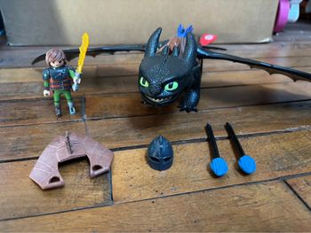 Dragon krokmou et Harold playmobil 9246