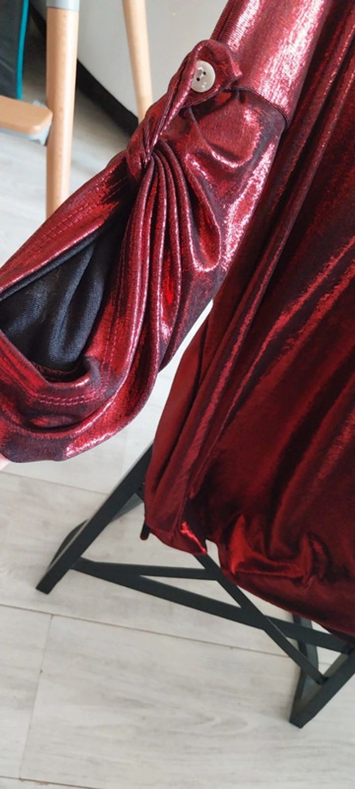 Haut de fête rouge irisé neuf - photo numéro 4