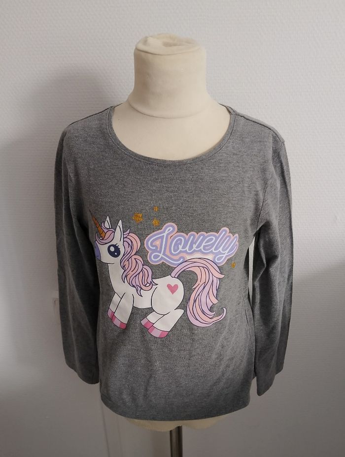 T-shirt gris Kiabi 8 ans