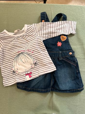 Ensemble salopette +tshirt