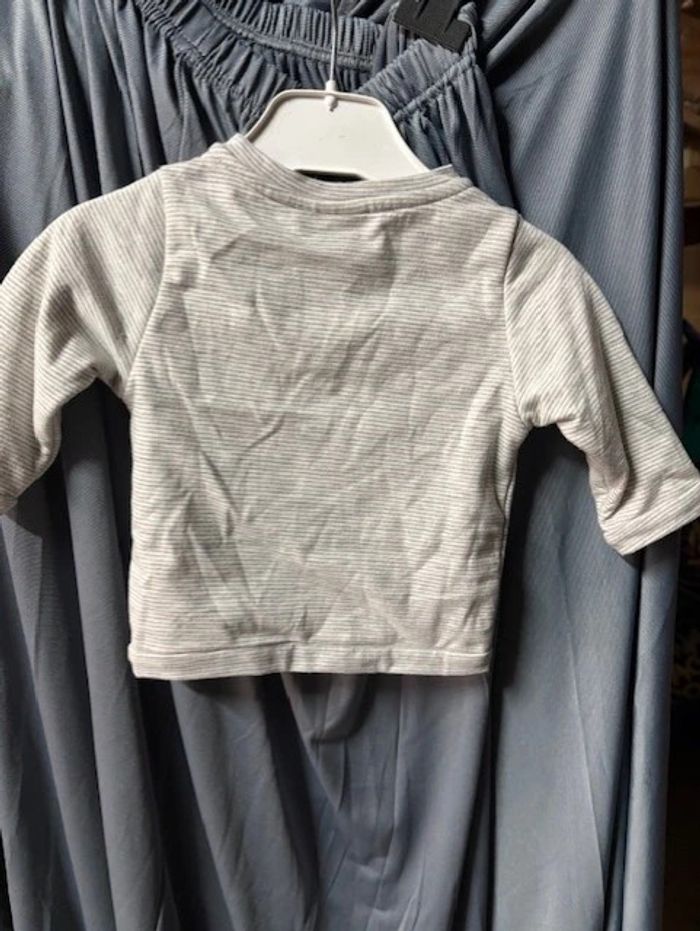 Les Rêves d‘Anaϊs sweat bébé 56 cm rayé gris - photo numéro 2