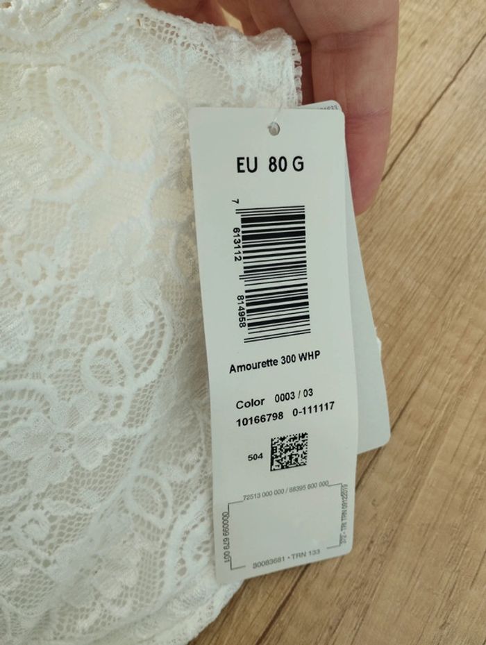 Soutien-gorge corbeille doublé dentelle blanc taille 90G Triumph - photo numéro 5