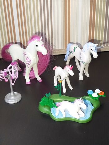 🟢 Playmobil lot Cheval Princesse et chevaux Licorne 🦄