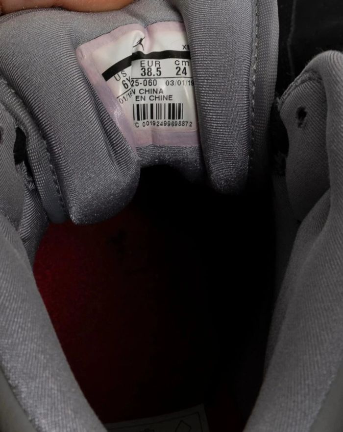JORDAN 1 MID Black Particle Grey Gym Red – Taille 38,5 - photo numéro 9
