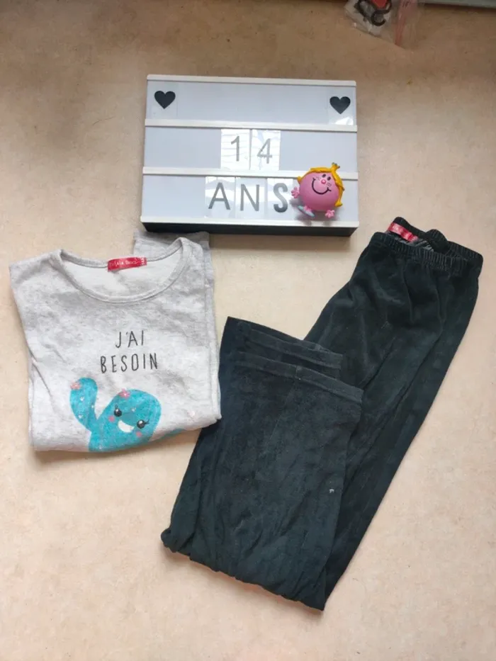 Pyjama 2 pièces fille 14 ans tissaia
