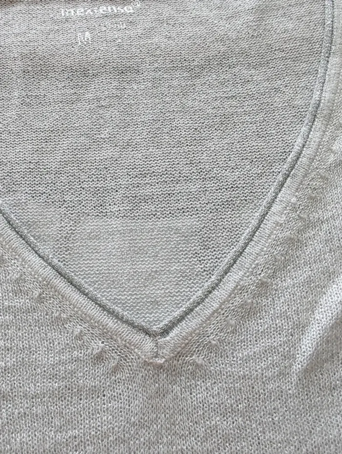 Pull brillant argenté noël fêtes in extenso taille M - photo numéro 3