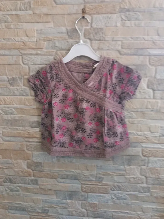 Blouse gris fuchsia Wapi 18M - photo numéro 1