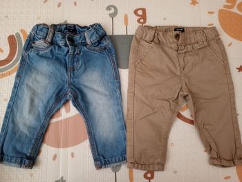 Lot de 2 pantalons bébé Kiabi, taille 6 mois