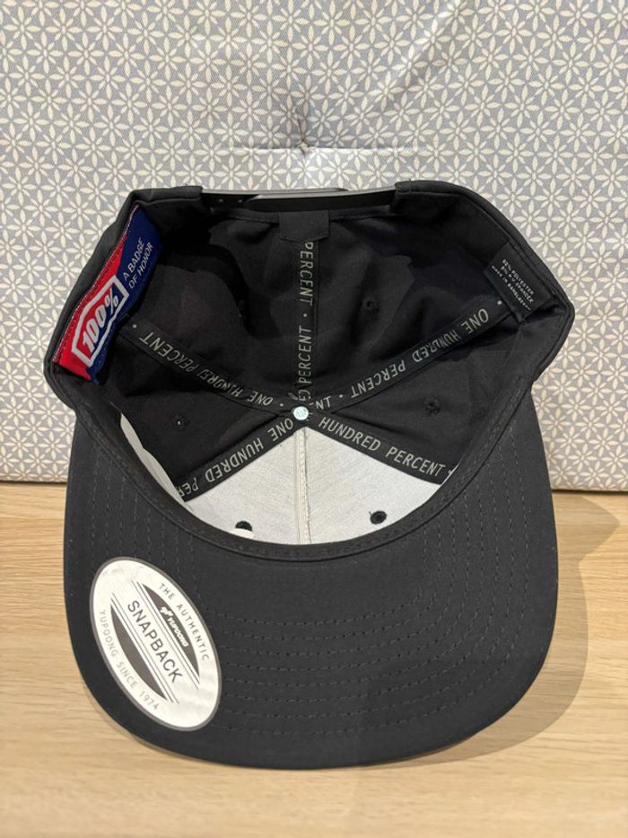 Casquette Noire Unie "100%" - photo numéro 3