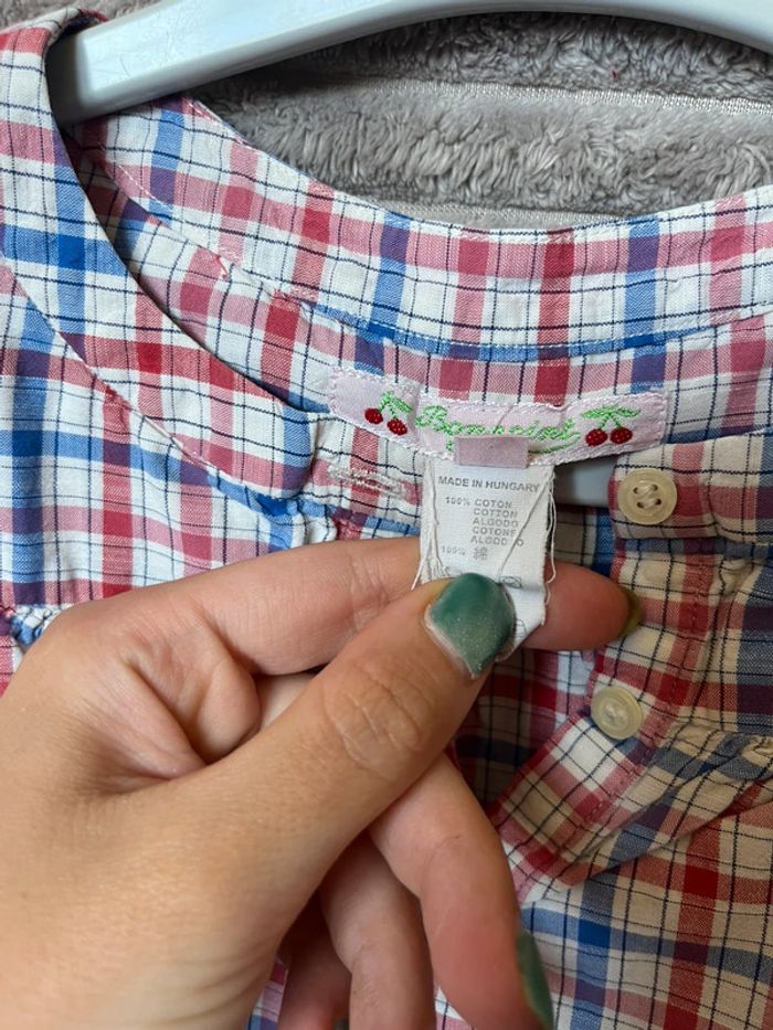 Blouse à carreaux - Bonpoint - 6 ans - photo numéro 4