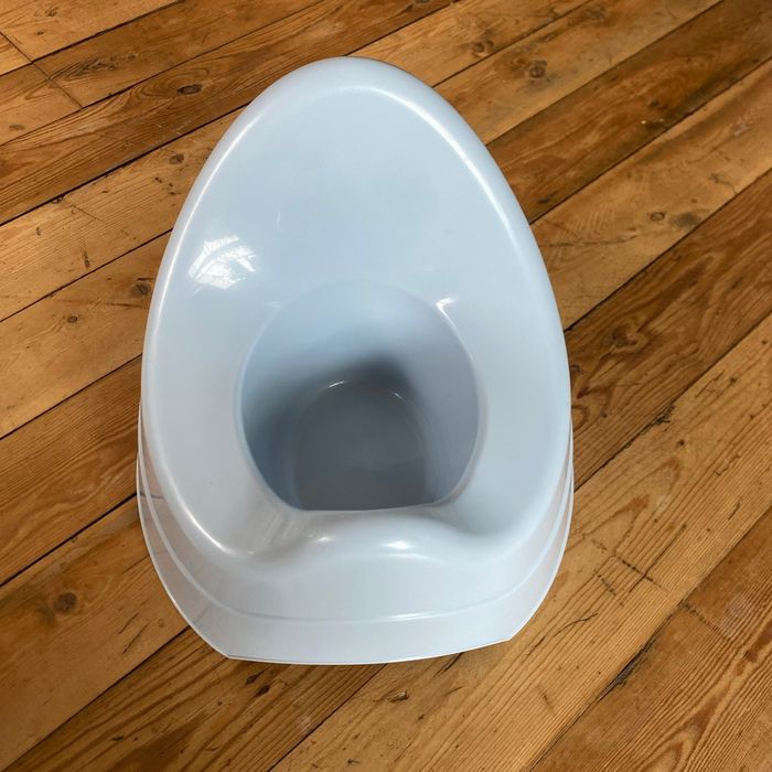 Pot de propreté bleu gris