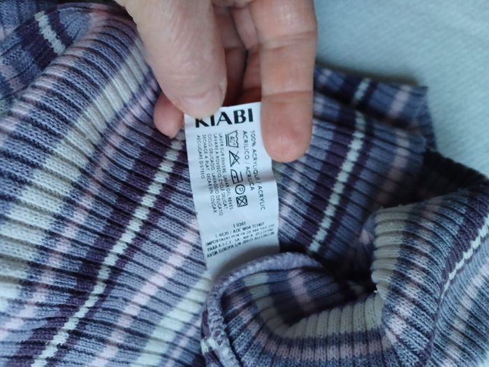 Pull col roulé fille Kiabi rayé violet et blanc 10 ans - photo numéro 7