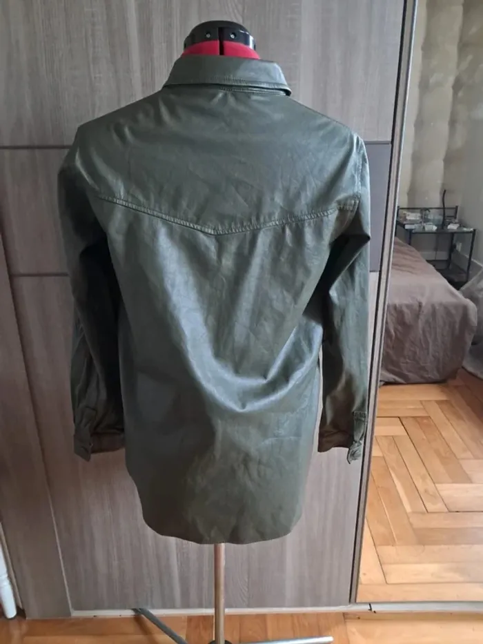 Chemise en simili cuir kaki - photo numéro 2