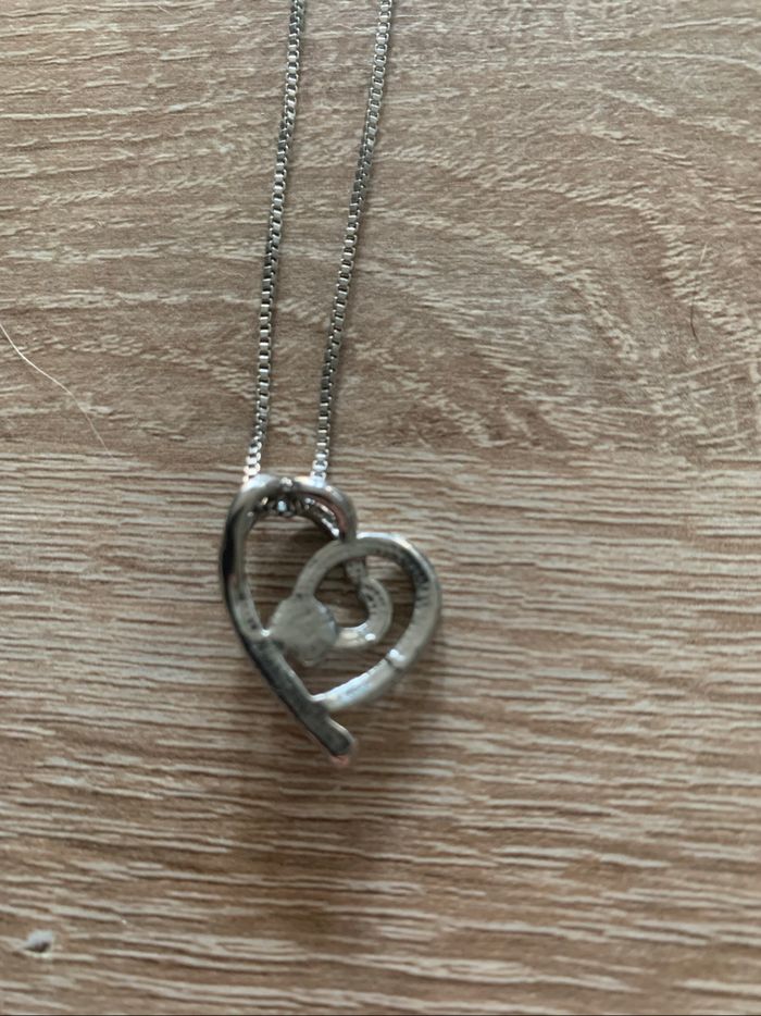 Collier coeur en strass bleu - photo numéro 5