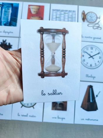 14 cartes de nomenclature recto verso des instruments du temps