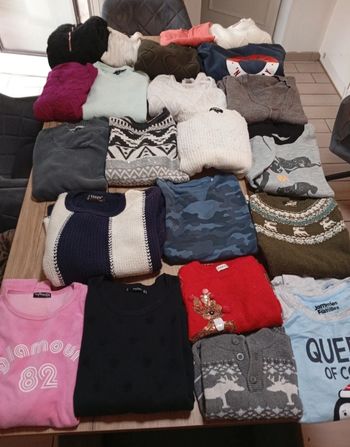 Lot 22 pulls Mix marque-taille
