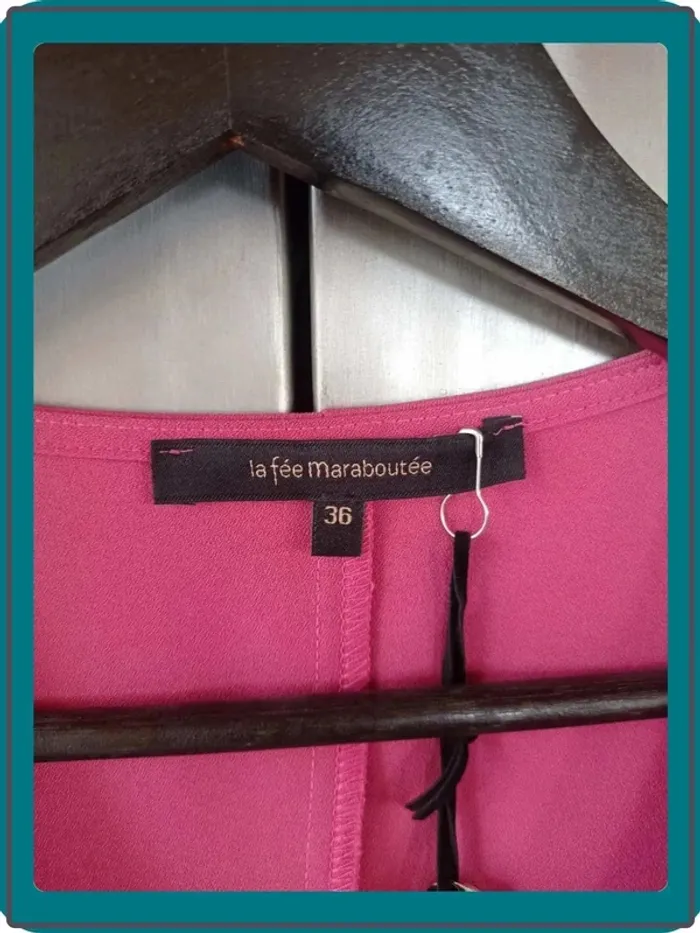 Robe rose manches 3/4 La Fée Maraboutée taille 36 neuve - photo numéro 3