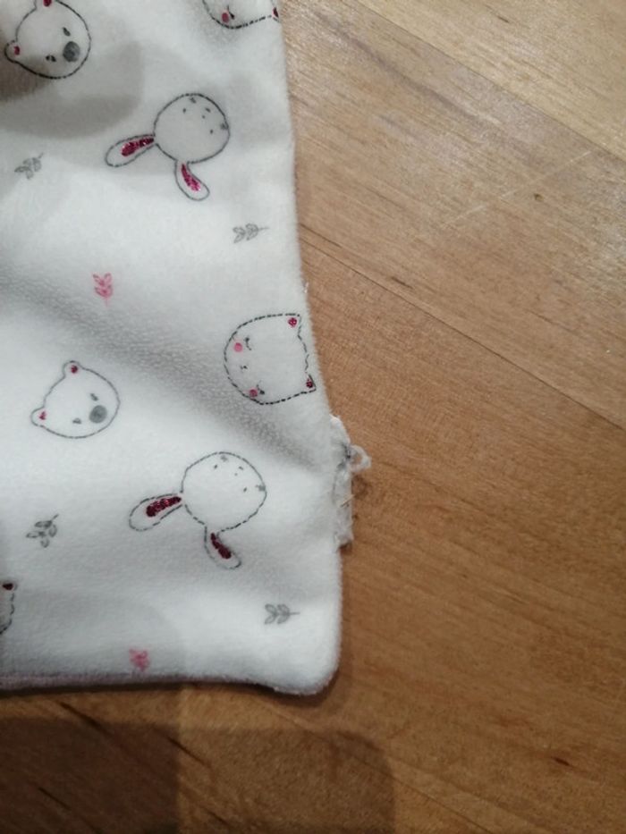 Doudou lapin rose et blanc pat et ripaton my sweet love - photo numéro 3