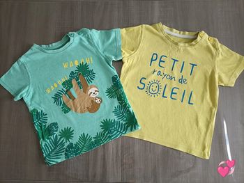 Lot de 2 T Shirts Gémo 18 mois