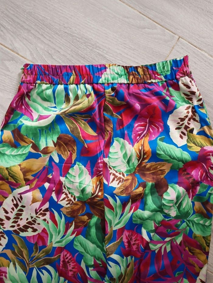 Pantalon satiné fleuri Zara T.S - photo numéro 4