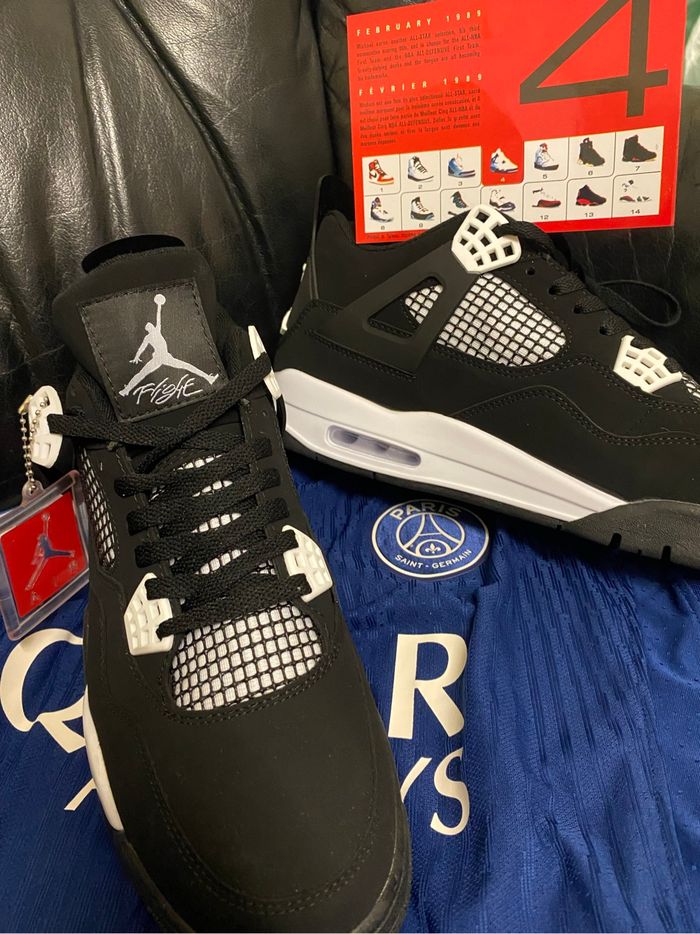 Air Jordan 4 Retro White Thunder - Noir & blanc - photo numéro 10