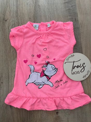 Jolie robe Marie des Aristochats Disney 3 mois