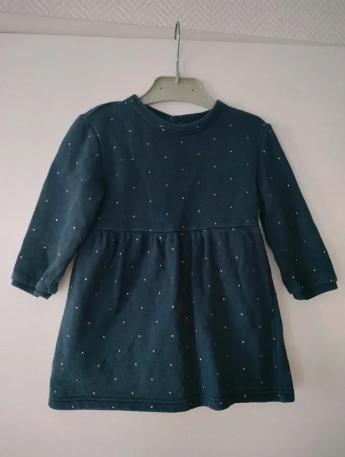 (c) Robe sweat bleu marine Kiabi 24m - photo numéro 4