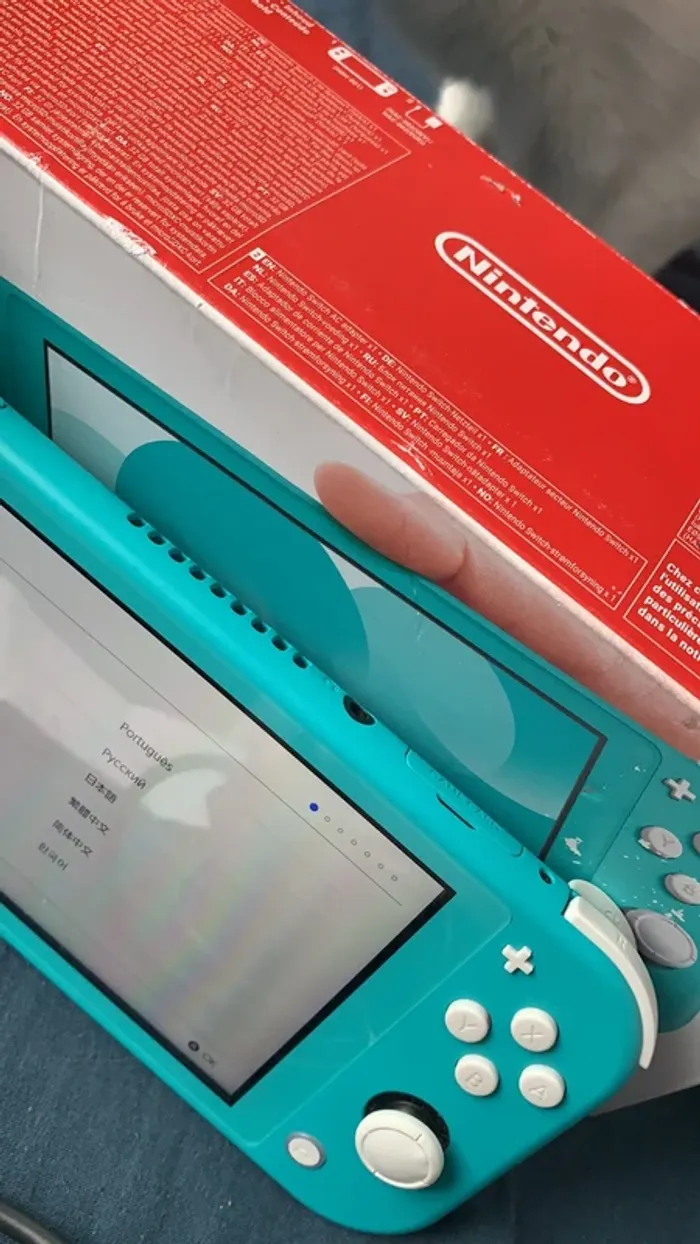 Nintendo switch lite bleu turquoise officielle avec boite - photo numéro 4