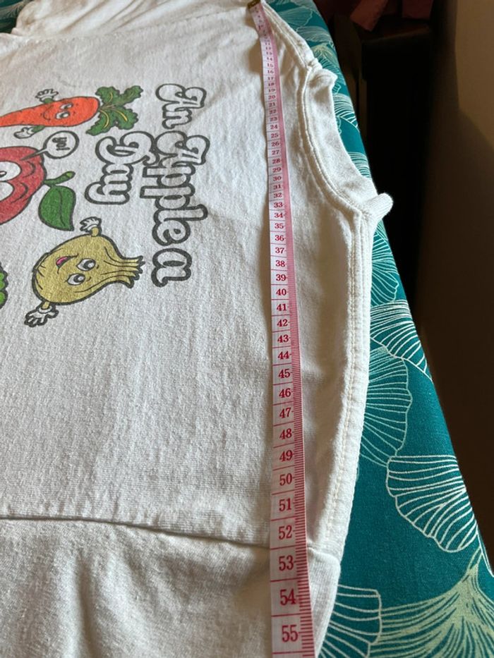 T-shirt blanc pour homme An apple a day taille L 374 - photo numéro 7