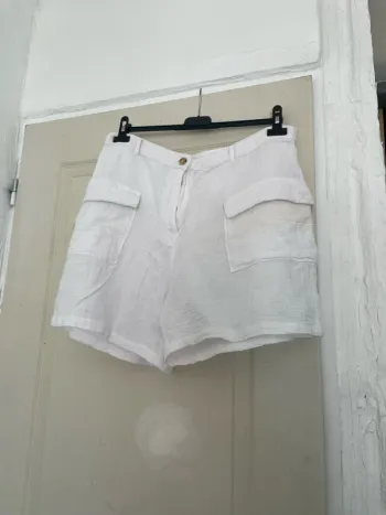 Short, blanc, fluide n°437