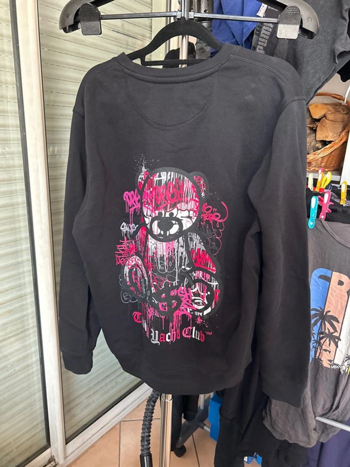 Sweat-shirt noir Teddy Yacht Club - photo numéro 2