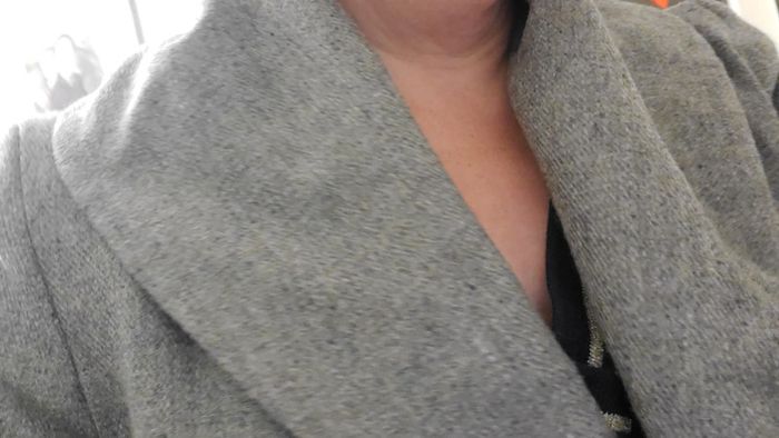 Manteau cintré évasé gris Sara Kelly T38 neuf - photo numéro 4