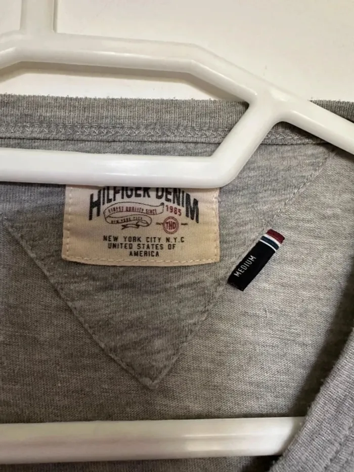 Homme M - t-shirt manche courte gris hilfiger - photo numéro 5