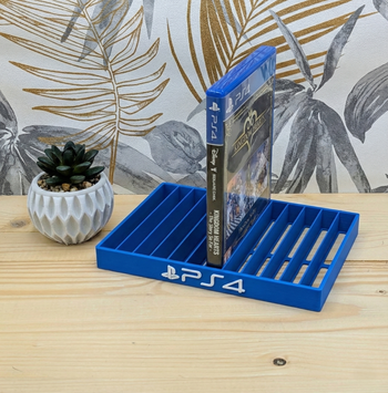 PS4 Support 12 boitiers bleu et blanc