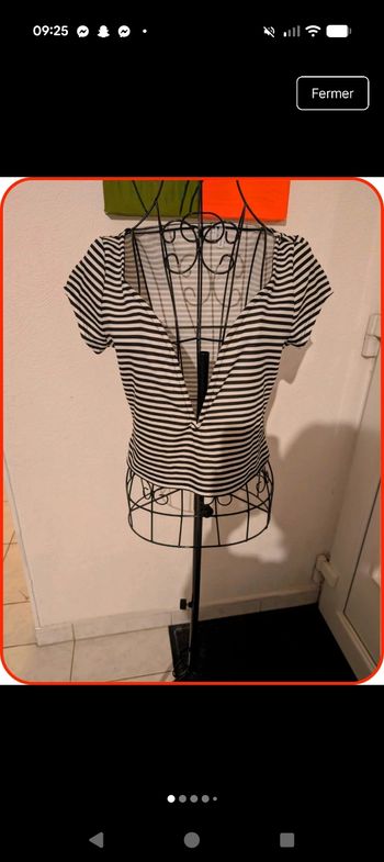 Crop top asos design rayé noir et blanc – Décolleté plongeant structuré