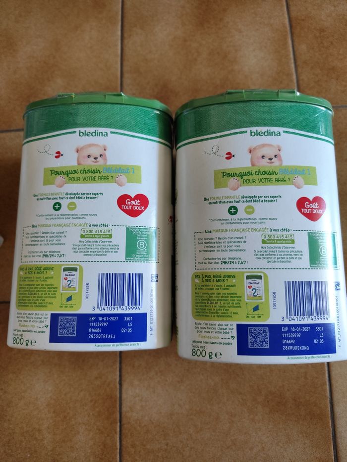 2 boites de lait blédilat - photo numéro 2